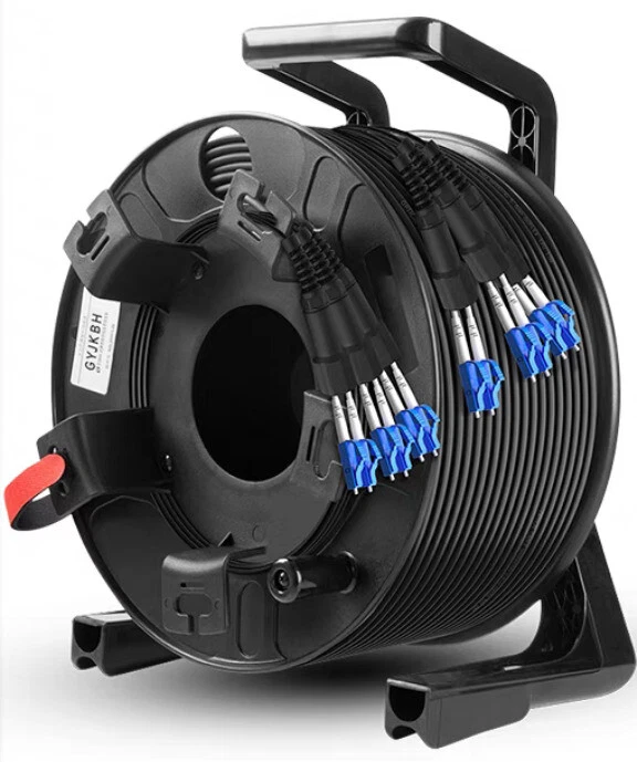 100M ST-ST Outdoor Armored SM 4 Strands with Fiber Tactical Cable Reel - Image 3 of 4