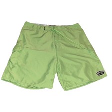 RON JON SURF SHOP Vintage Unlined Board Swim Shorts Light Green Men Size 40
