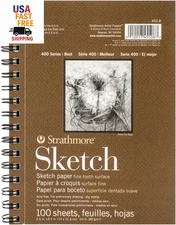 400 Series Sketch Pad, 5.5X8.5 Inch, 100 Sheets - Artist Sketchbook for Drawing,