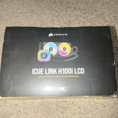 Corsair iCUE LINK H100i LCD 240mm AIO Liquid CPU Cooler White 120mm RGB