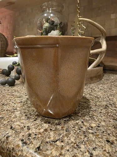 Vintage Frankoma  Pottery #173 Octagonal Planter 5",  Osage Brown