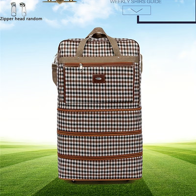 Large Capacity Foldable Airline Check-In Bag, Multi-Layer Expandable Travel Bag