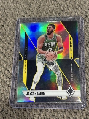 2023-24 Panini Phoenix - Fade to Black Jayson Tatum #10 Silver Holo! Slick Card