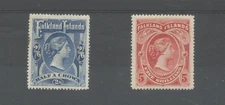 FALKLAND IS SG41&42 THE 1898 QV SET OF 2 LIGHTLY  MOUNTED MINT