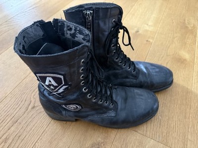 Affliction Biker Boots, Boots, Schnürstiefel, seltenes Modell