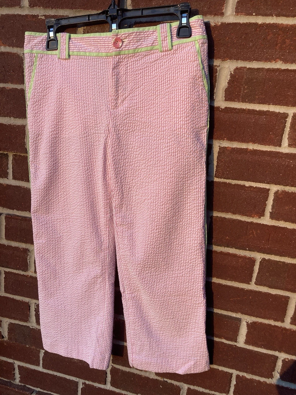 Lilly Pulitzer Capri Pants Size 2 Pink Stripes (B2)