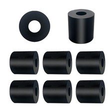 8Pcs Black Rubber Spacers 1" OD x 3/8" ID x 1" Thick Washers