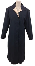 Whaling MFG Co. Women's Coat Size L Navy Blue Pockets Lined Used F1