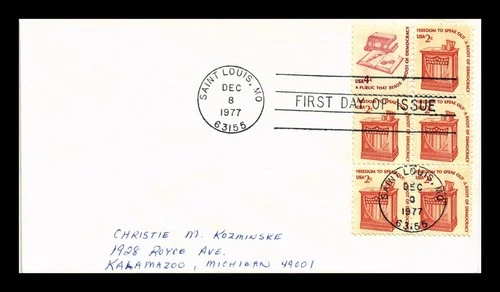 DR JIM STAMPS US COVER FREEDOM TO SPEAK OUT 2C AMERICANA SERIES FDC COMBO