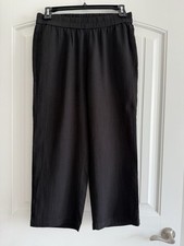 EILEEN FISHER 100 ORGANIC COTTON ELASTIC WAIST SIDE POCKETS PANTS SIZE S/P