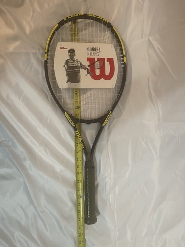 Tour Slam Black & Yellow Lightweight Sporting Good Tennis Racket Size 4 3/8 - Picture 6 of 7