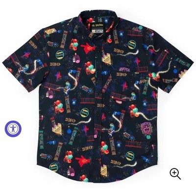 RSVLTS Harry Potter WEASLEYS  WIZARD WHEEZES KUNUFLEX SHORT SLEEVE SHIRT 3XL