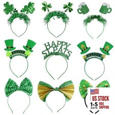 9PCS St Patricks Day Headband,St.Patrick'S Day Green Shamrock Clover Headband
