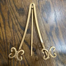 Brassy Gold Color Easel Style Display Stand for Plates or Books Home Decor Item