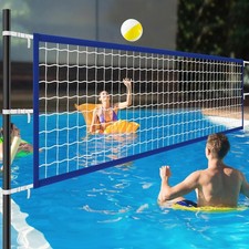 Upgraded Pool Volleyball Net, 15X3Ft Pool Volleyball Net for Inground Pool Games