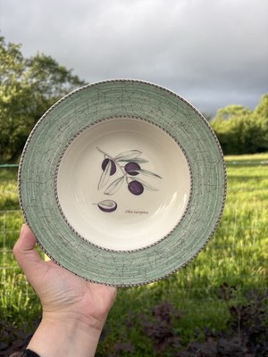 Wedgwood Sarah's Garden Flachrand 9'' Suppen-/Nudelschale Olea Oliven