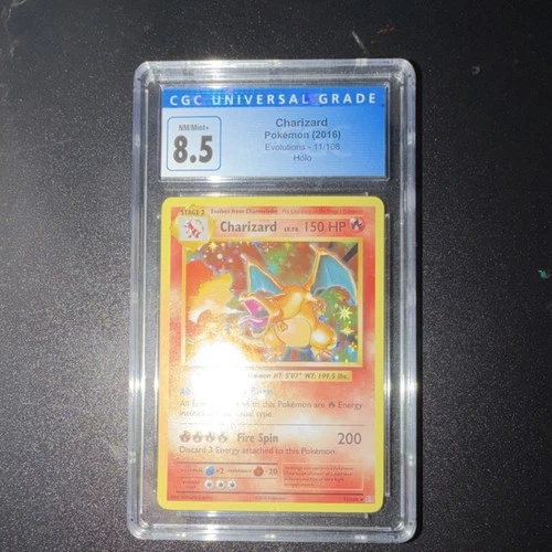 Charizard Evolutions 11/108 Holo Rare 2016 CGC 8.5 Pokémon TCG Card