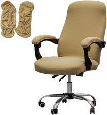 Office Chair Cover with Armrest Covers Universal Stretch Desk Chair Cover, Comp