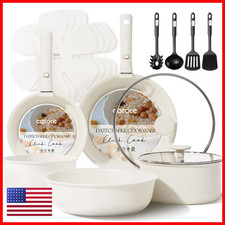 Carote 17Pcs Pots And Pans Set Nonstick Cookware Set Detachable Handle