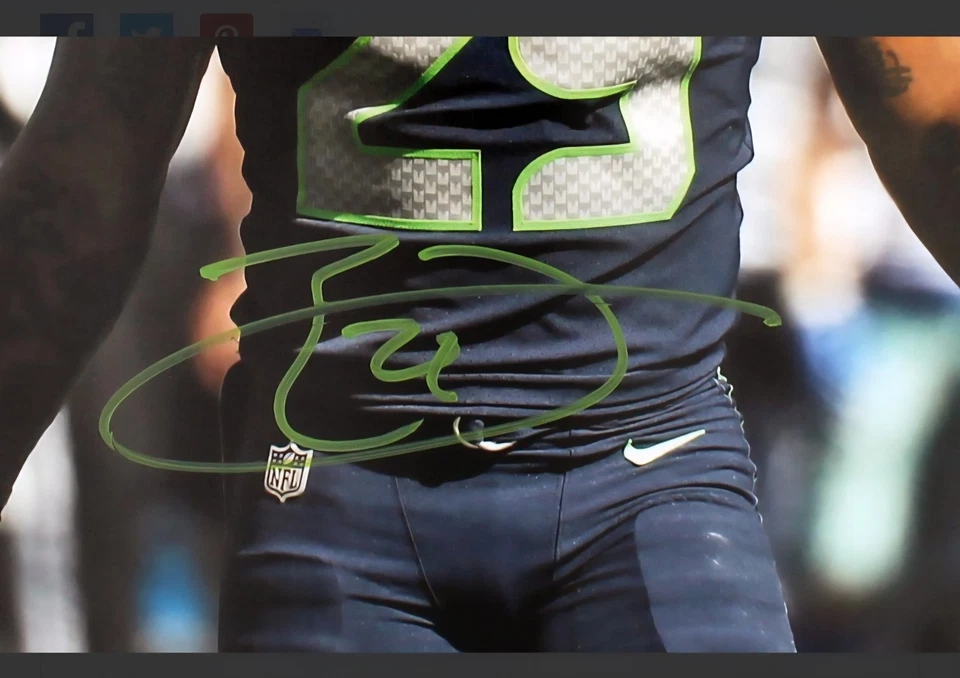 Foto firmada por Earl Thomas de los Seattle Seahawks sin marco 16x20 de la NFL certificada por Beckett Foto 2 de 4