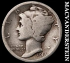 1917 Silver Mercury Dime - Scarce  Better Date  No Reserve  #G7953