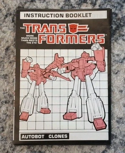 G1 TRANSFORMER AUTOBOT CLONES INSTRUCTION MANUAL Vintage Accessories Hasbro