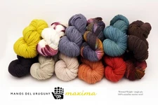 Maxima by Manos del Uruguay - Merino Wool Worsted Weight Yarn, 1-ply 17 COLORS
