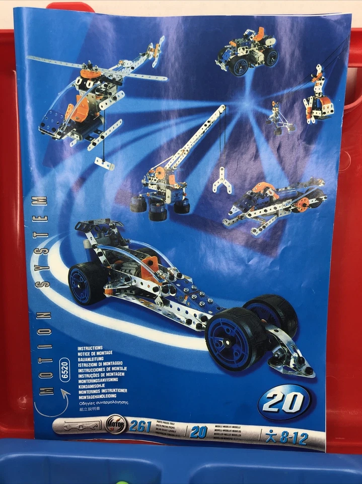 Meccano Erector Set 6520 Motion System Case Instruction Book Incomplete ForParts - Image 2 of 4