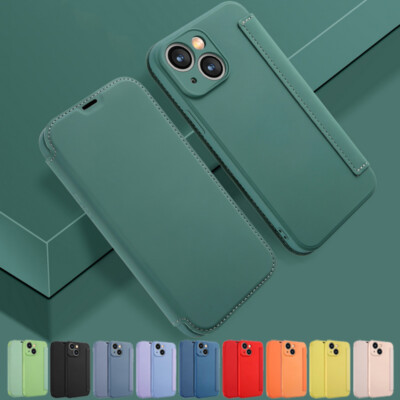 Case For iPhone 16 15 14 Pro Max 13 12 Leather Card Wallet Silicone Flip Cover