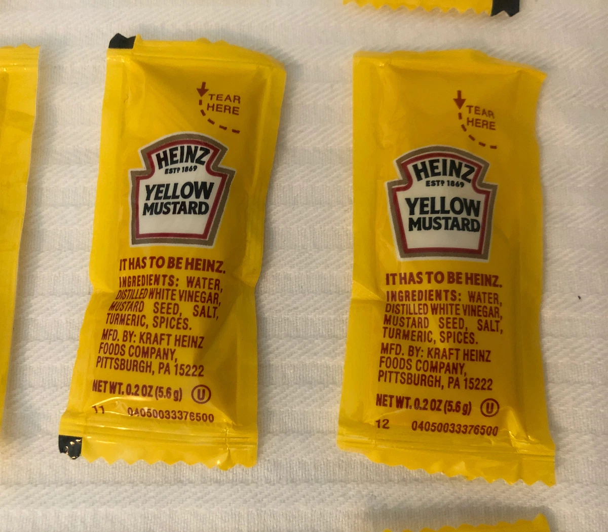 Heinz Mustard Packets
