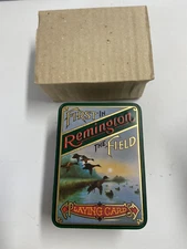 NOS 33 1st in the Field Remington Playing Cards Tin in Sleeve Cards Not Included