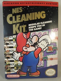 Vintage Official Nintendo NES Cleaning Kit 1991 MARIO COVER with Manual