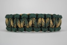 550 Paracord Survival Bracelet Cobra Emerald Green/Woodland "Made in the USA"