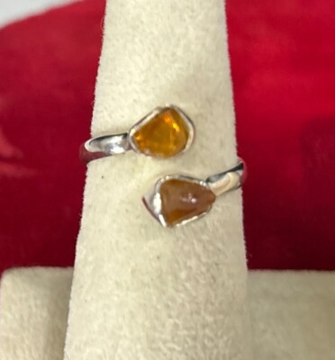 P Citrin Daumenring Sterlingsilber Gr. 5