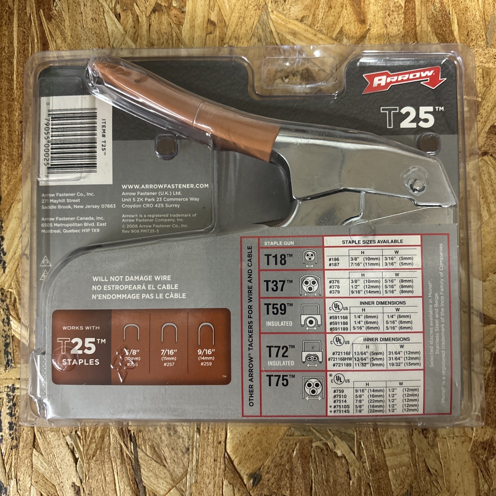 Arrow T25 Heavy Duty Staple Gun For Low Voltage Cables And Wires Up To