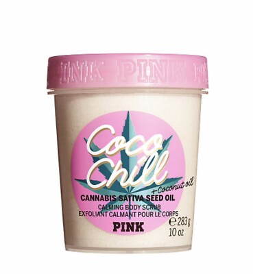 New Victoria's Secret Pink Coco Chill Calming Body Scrub Hemp Seed