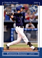 2014 Asheville Tourists Grandstand 15 Emerson Jimenez Dominican Republic DR Card