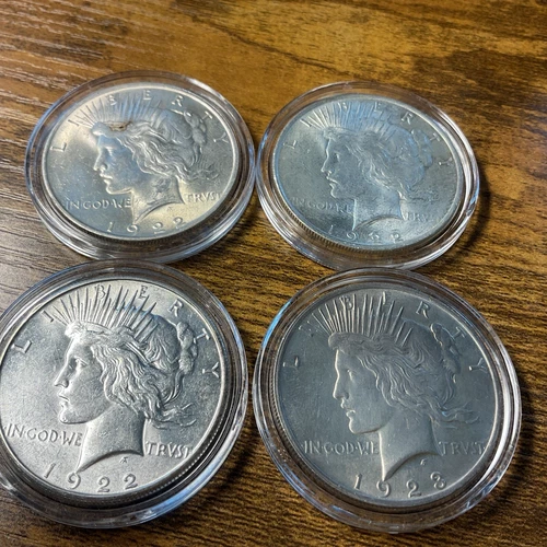 (4) Silver Peace Dollars Dated 1922/1923  Nice BU, Price Drop!! *Take a LooK*