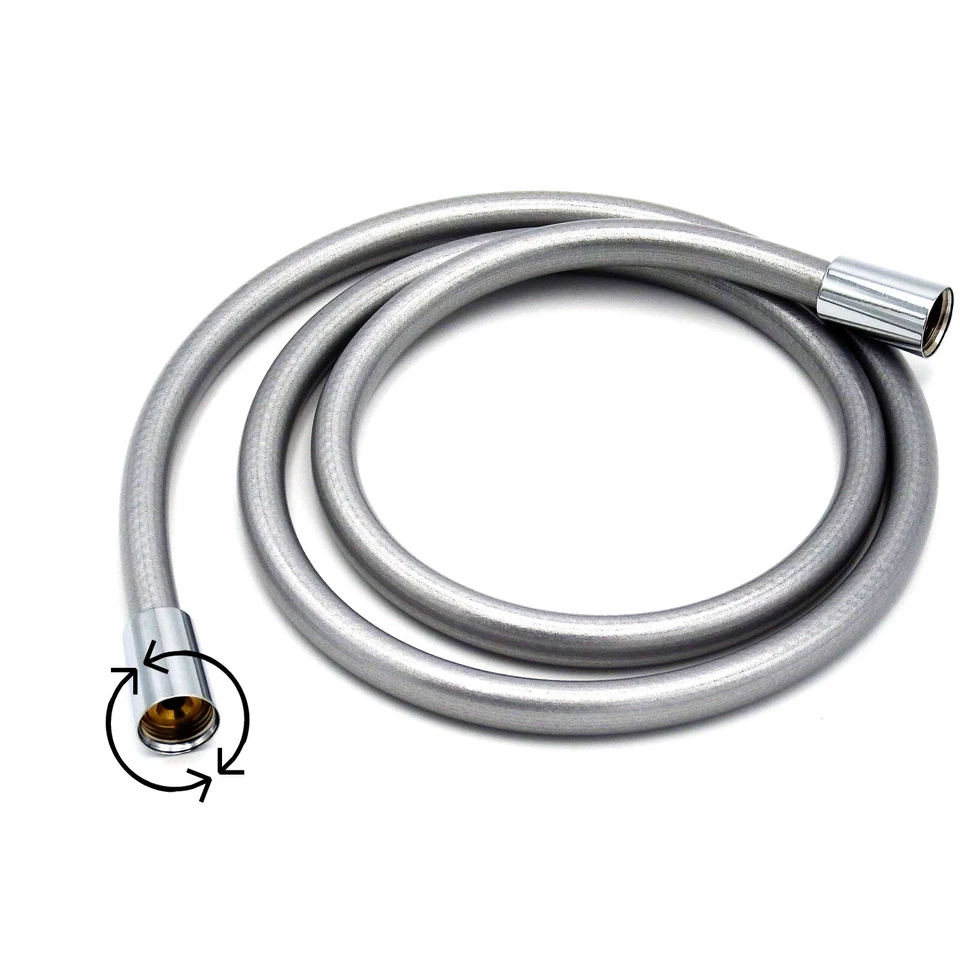 Tubo doccia flessibile antistrappo resistente 40 Kg antivandalo attacco girevole - Immagine 3 di 4