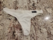 True Vintage Enchanted Cotton Thong Panty White