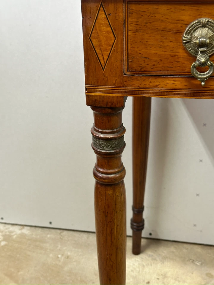 古董镶嵌缝纫工作台支架 19 世纪 70 年代红木爱德华时代 — 第 3/4 张图片