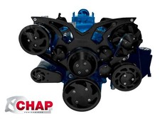 Small Block Ford 289 302 351w Serpentine Pulley Kit Ac Alt Ps Black