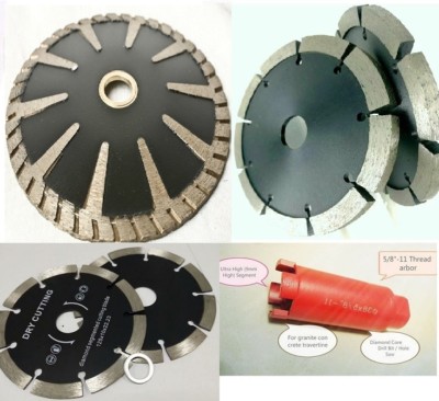 2'' Diamond core bit 7'' Convex segment cutting Tuck Point blade cement concrete