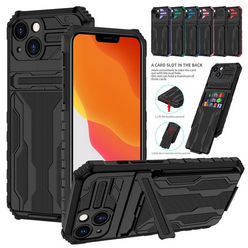 Kickstand Holder Card Slot Case For iPhone 15 14 13 12 11 Pro Max XR XS 8 7 Plus - Picture 11 of 16
