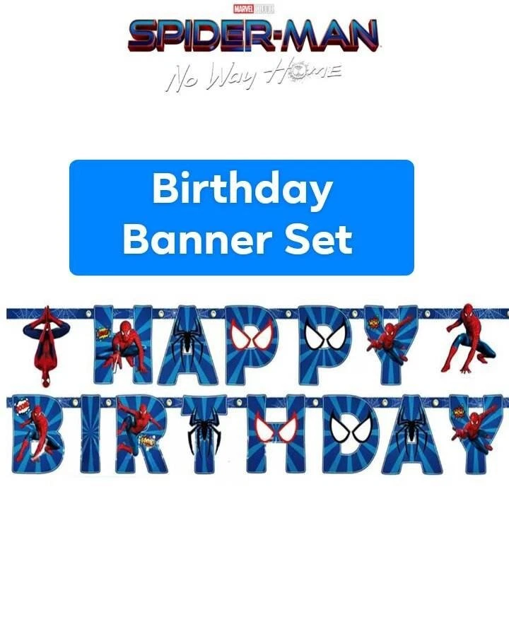 Spiderman Marvel Cumpleaños Fiesta Vajilla Decoraciones Suministros Globos Banner Foto 4 de 4