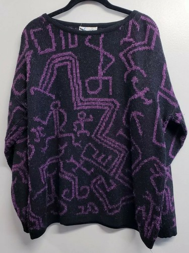 purple keith haring sweatshirt