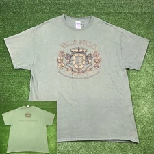 Y2K Blanco Cigars Tobacco 2000s Promo Tee Olive Green Shirt Men's XL 24x29 -READ