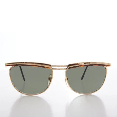 Sonnenbrille Unisex Gold und Braun Vintage 90er - Kilkea - Bild 1 von 3