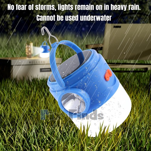 Luces de Camping Solares USB Recargable Lámpara Emergencia Linterna LED Camping - Imagen 4 de 16