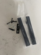 Sliding Glass Door Lock Handle Set Black with Night Lock W/Keeper and Screws.